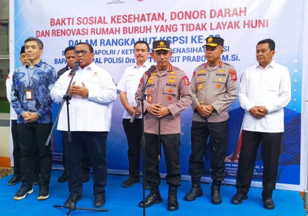 Bupati Tangerang Dampingi Kapolri Hadiri Bakti Sosial KSPSI, Apresiasi Perjuangan Buruh