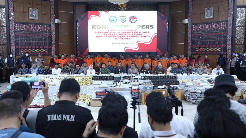 BNN dan Polri Bongkar Jaringan Narkoba Rp 2,65 Triliun di Sumut–Aceh